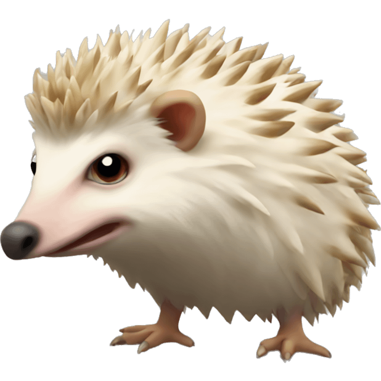 a chicken-eating hedgehog emoji