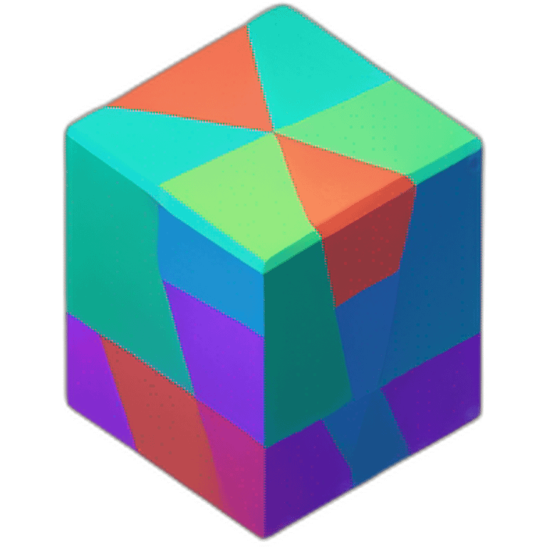 isometric 3d cube emoji