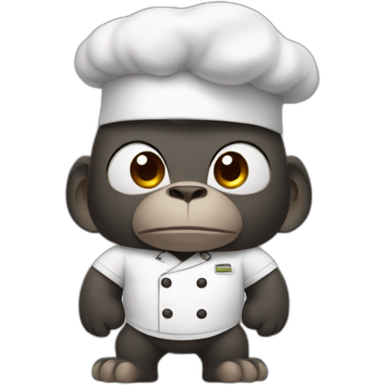 Buff Gorilla in chef's uniform emoji