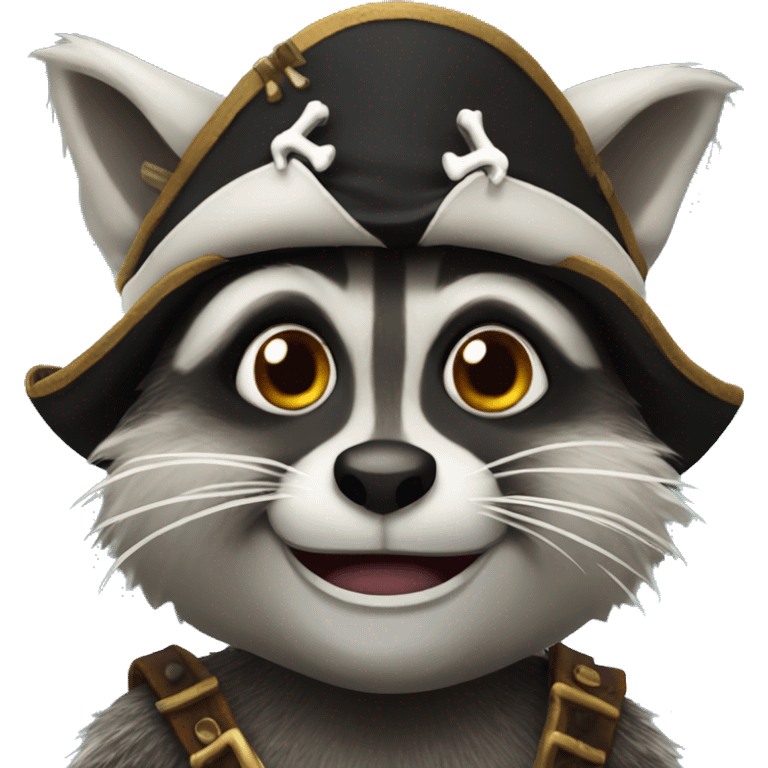 ugly pirate racoon  emoji