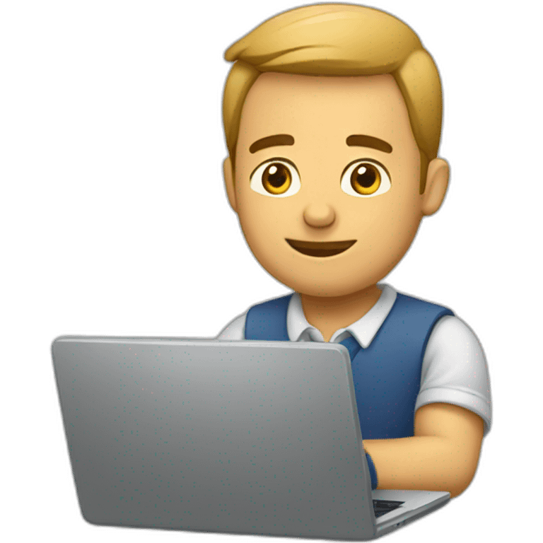 man working at laptop emoji