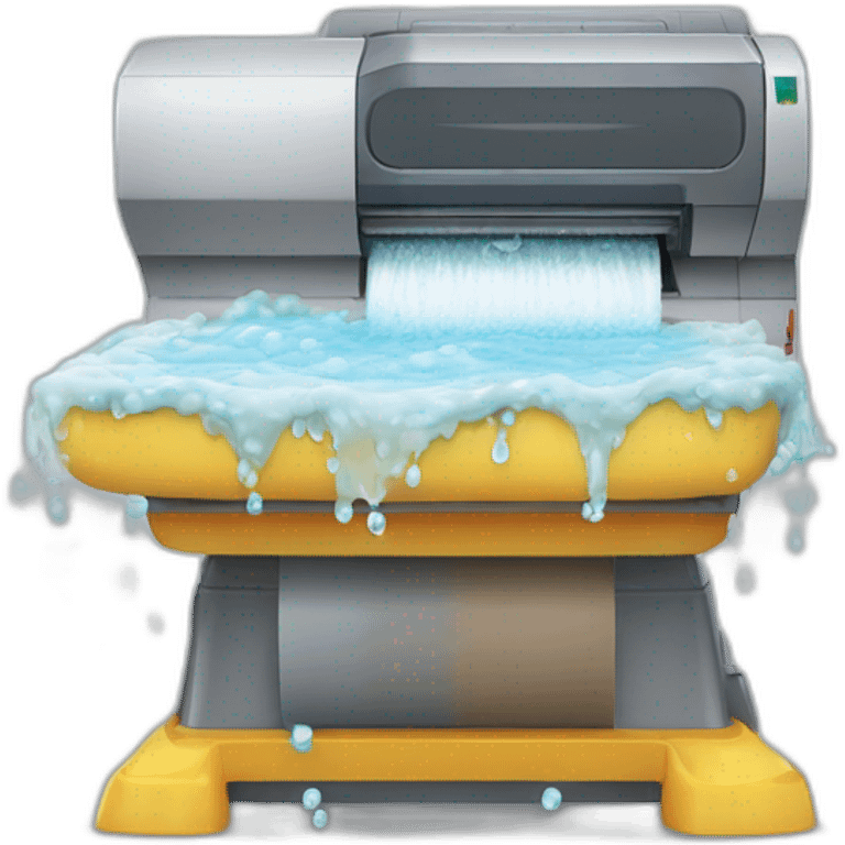 a PEI printer bed being washed with soapy water emoji