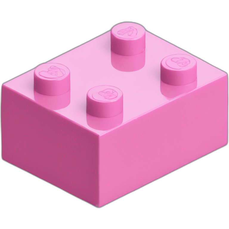 Pink lego brick emoji