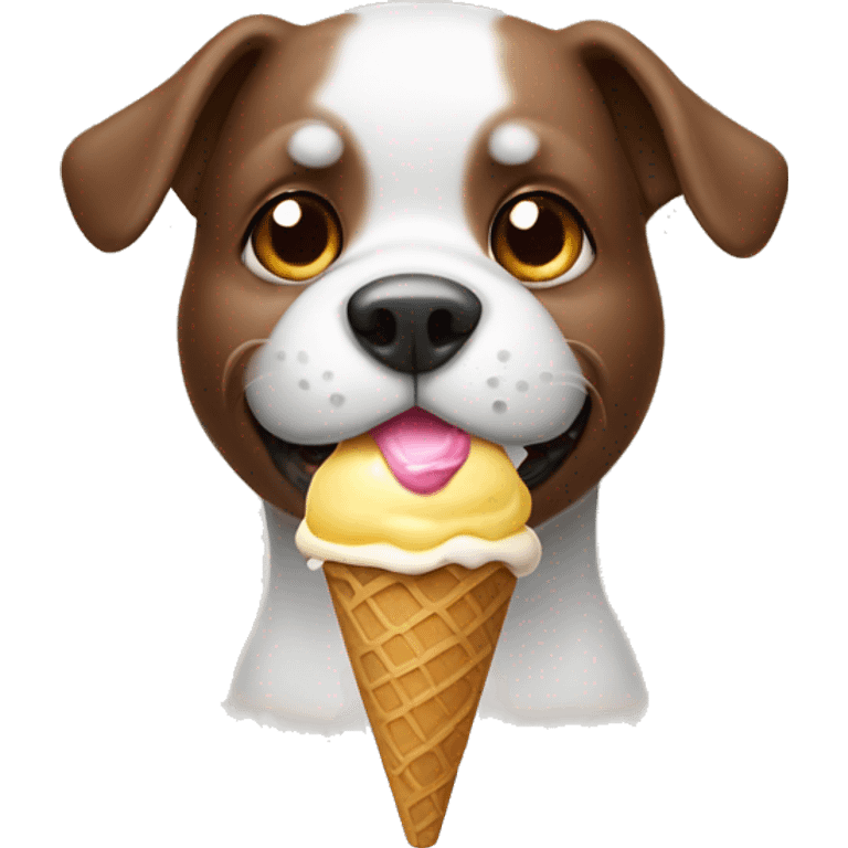 Dog with ice cream  emoji