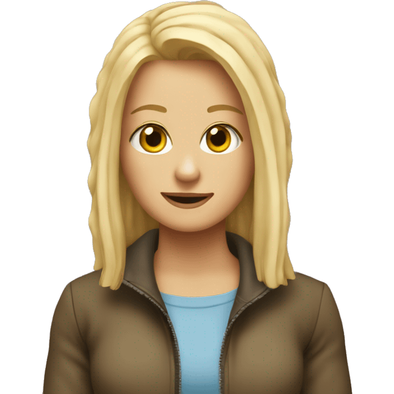 Maltipu with a blonde girl emoji