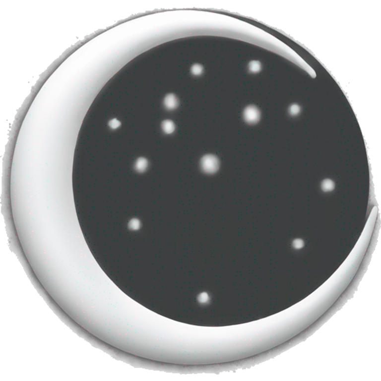 Crescent moon in white emoji