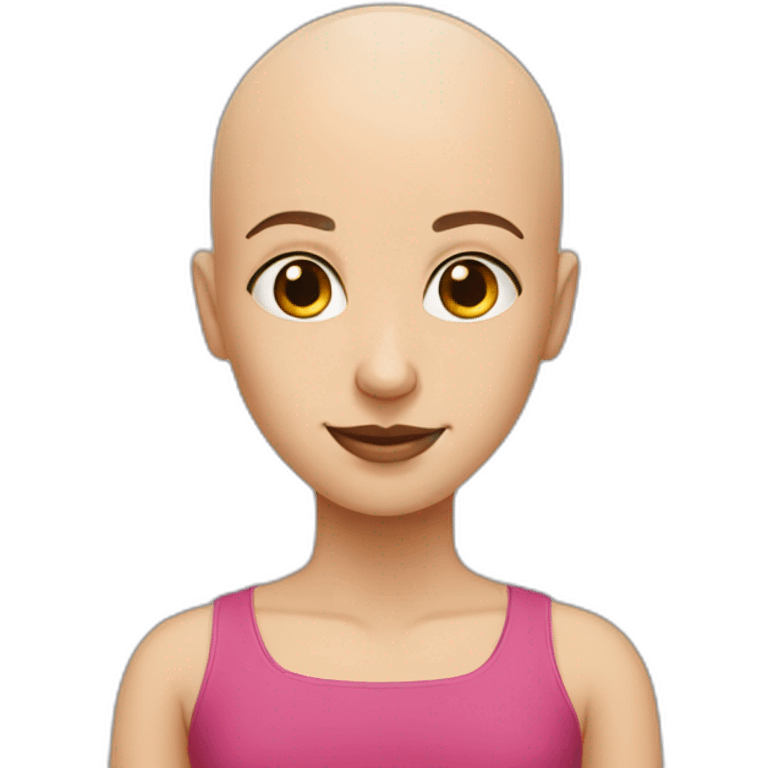 Bald man and a girl emoji