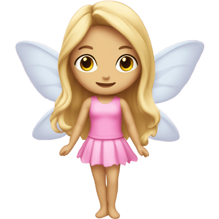   Blonde fairy pink outfit long hair emoji