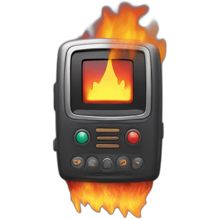 90s beeper on fire emoji