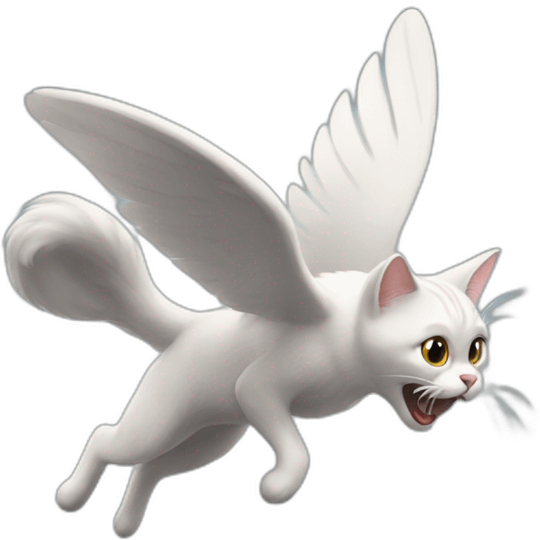 Flying cat emoji