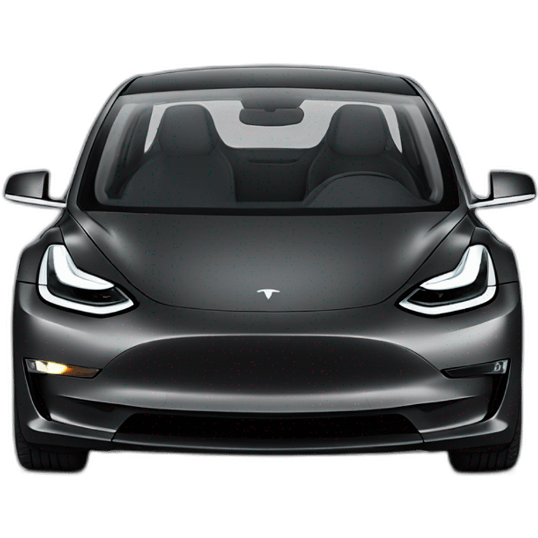 Tesla model 3 black emoji