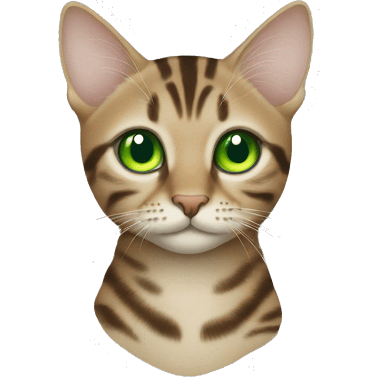 Tabby with green eyes emoji