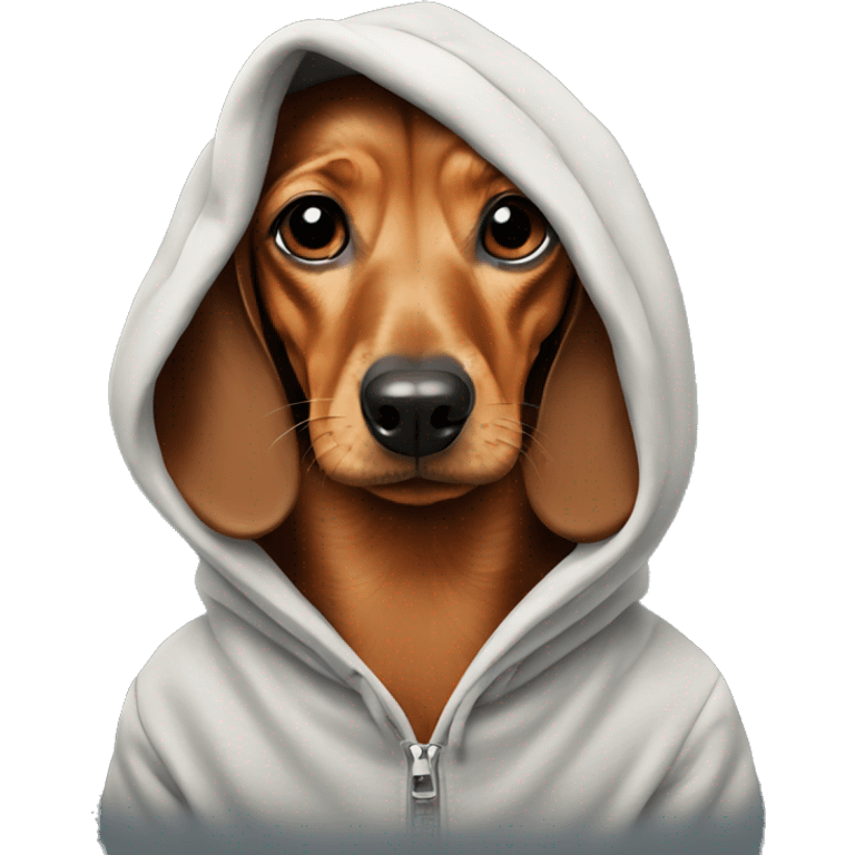 dachshund in hoodie emoji