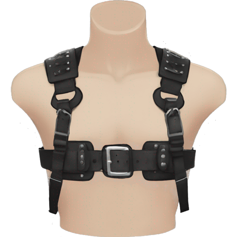 Anthro Punk Fursona Chest Harness  emoji