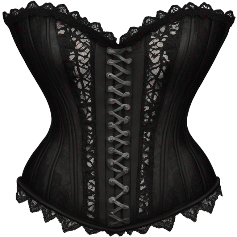 black lace corset emoji