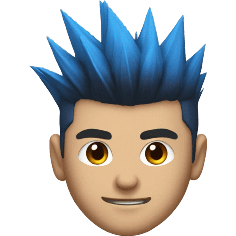 Ninja the streamer with a low taper fade and blue spiky hair emoji