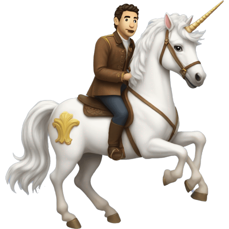 jonathan bailey riding a unicorn emoji