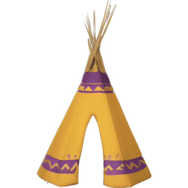 Teepee purple and gold designs emoji