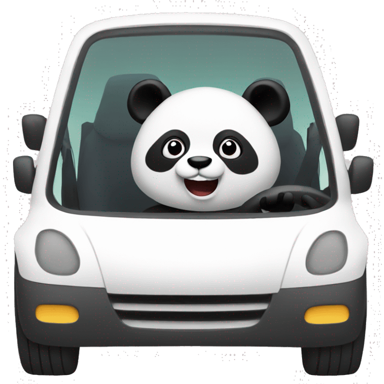 Panda driving  emoji