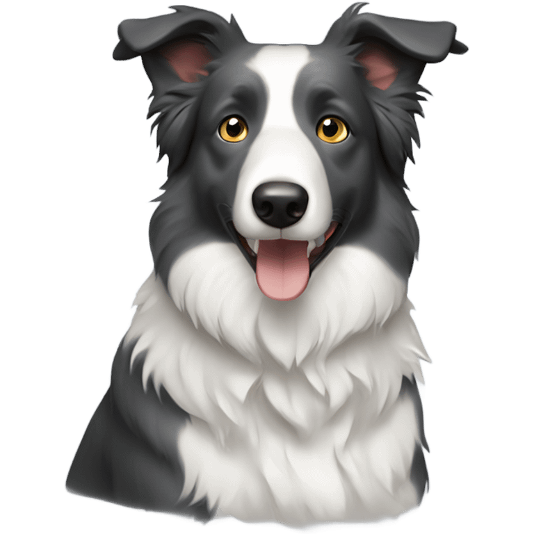 Grey border collie emoji