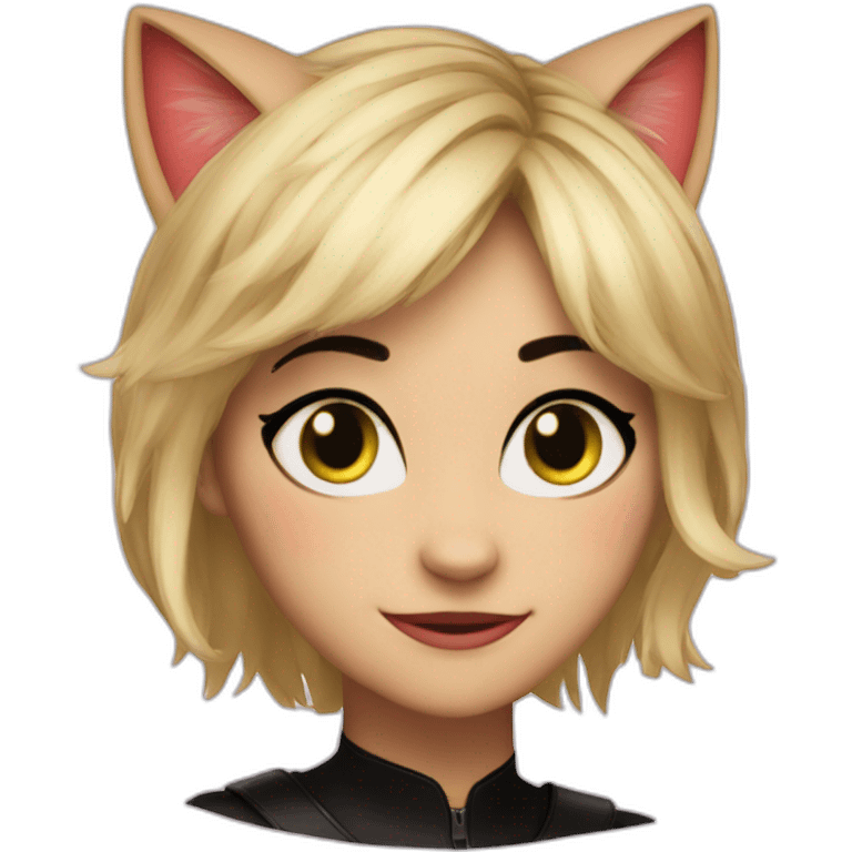 Cat noir from miraculous ladybug emoji