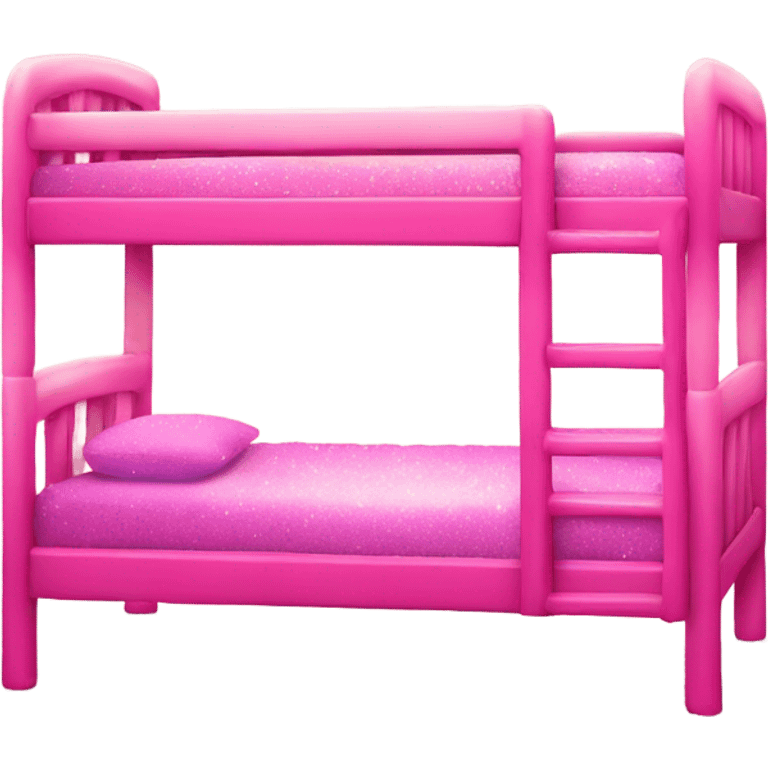 Pink ombre bunk bed with glitter  emoji