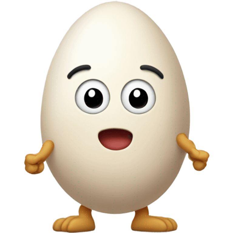 Egg man with hand emoji