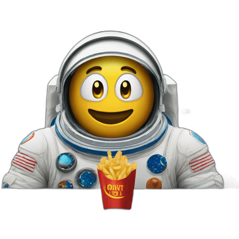 Un astronote dans un fast food emoji