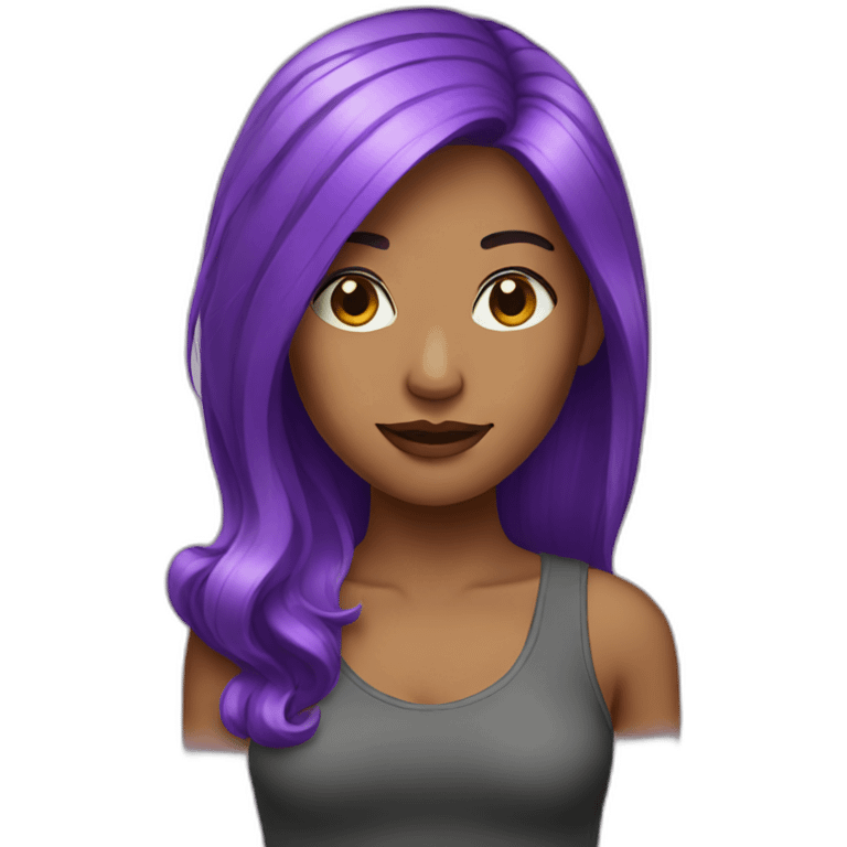 Woman purple hair emoji