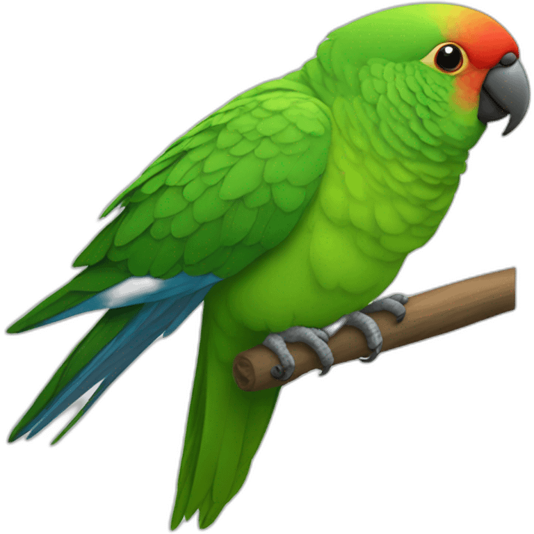 green ringneck parrot emoji