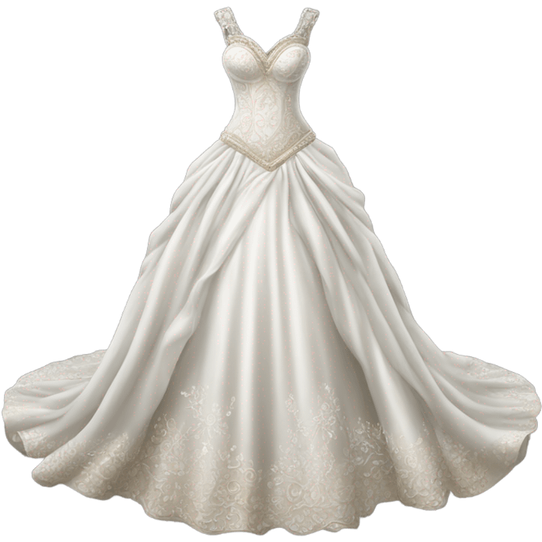 Hyper Realistic ornate princess style Wedding dress displays  emoji