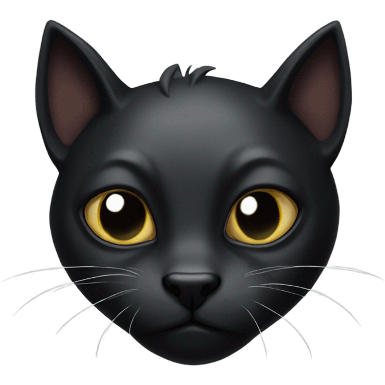 scared black medieval cat, gothic style emoji