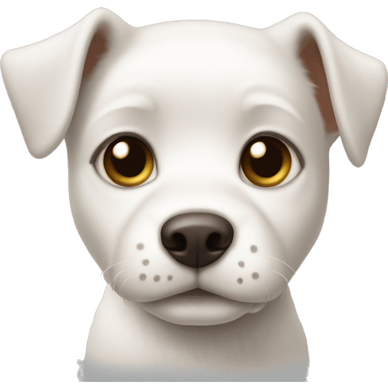 White puppy brown ears emoji