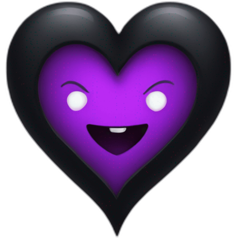 Goth style heart emoji