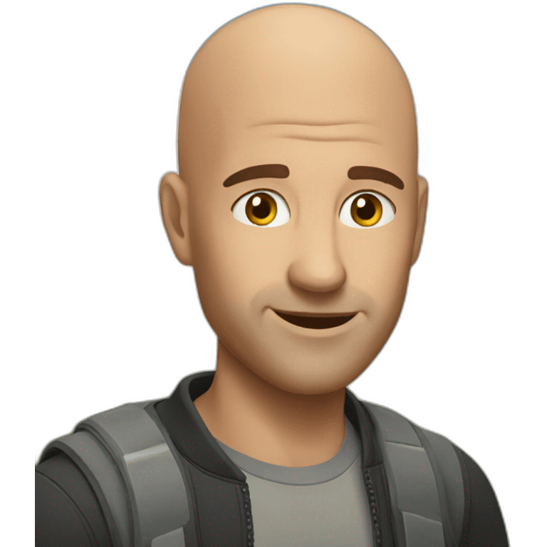 bald guy and the mountaion emoji