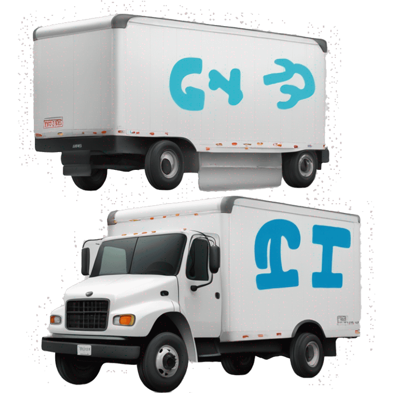 Boxtruck with letters "PGS” on the side emoji