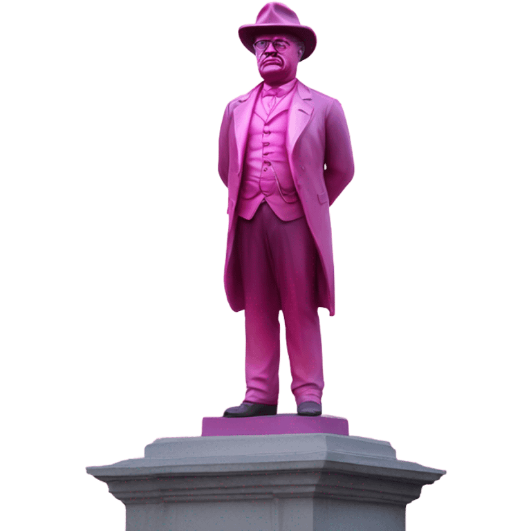 Pink ombre Theodore Roosevelt statue  emoji