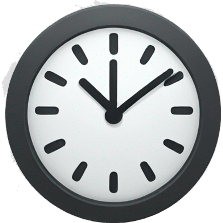 Minimalist clock icon emoji