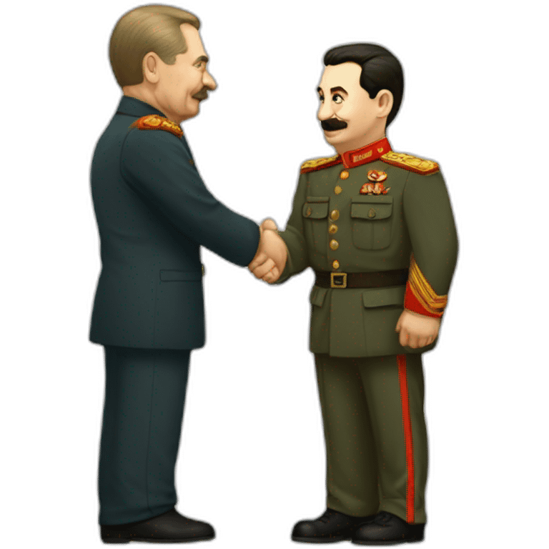 Stalin shakes Putin's hand emoji