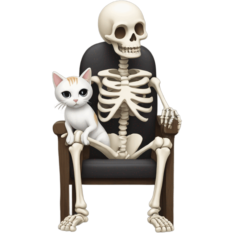 Skeleton with the cat emoji