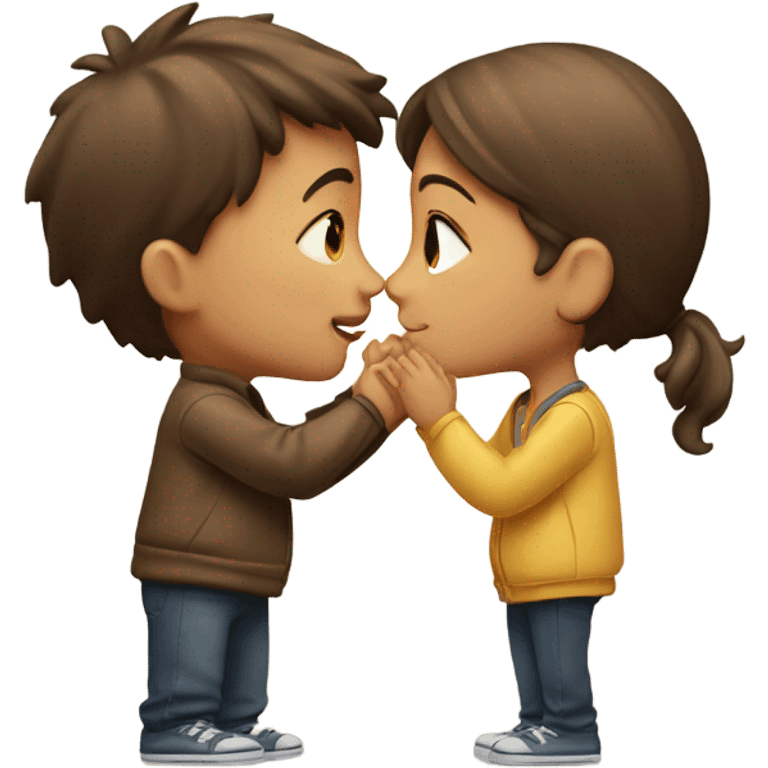 A boy and girl kissing  emoji