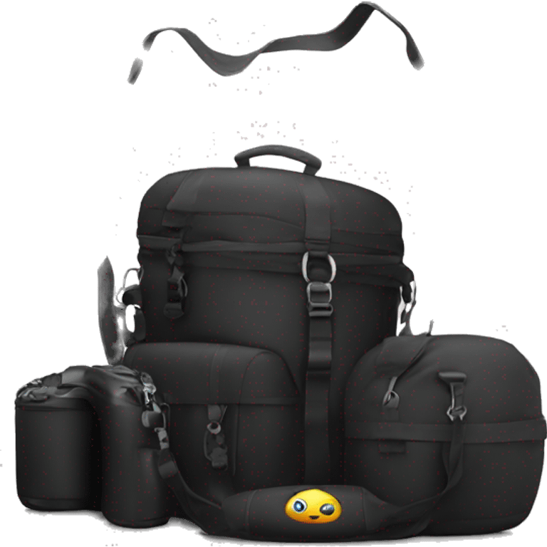 one big photo equipment black bag emoji