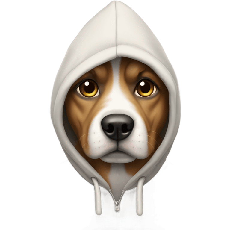 Dog wearing a hoodie emoji