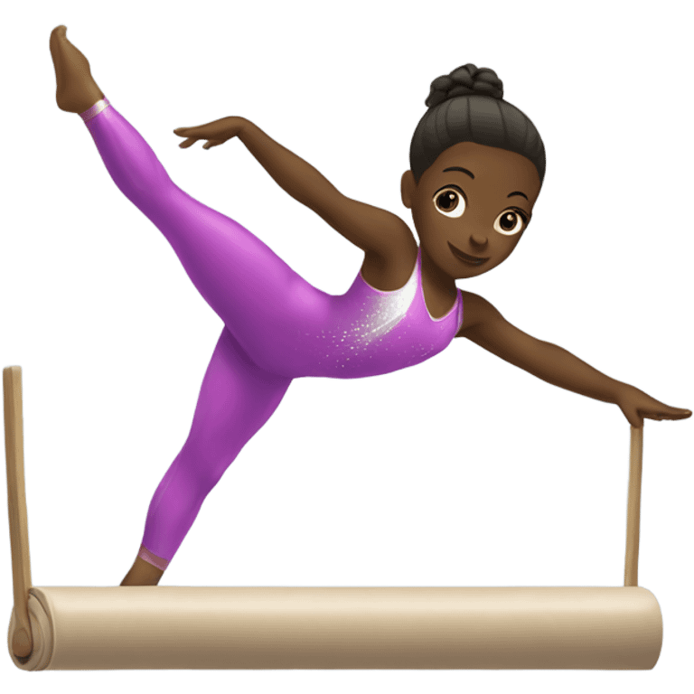 Girl doing gymnastics emoji