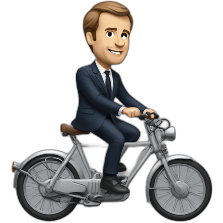 Macron on bike emoji