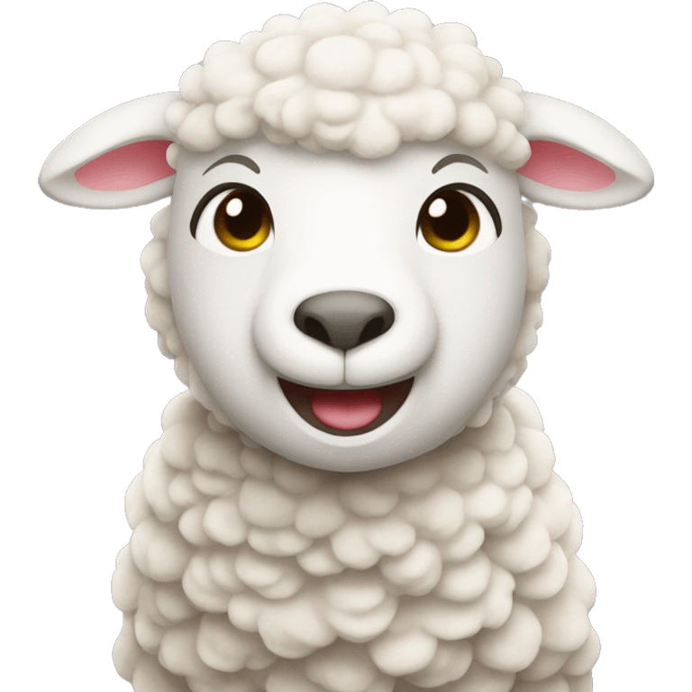 A plush lamb emoji