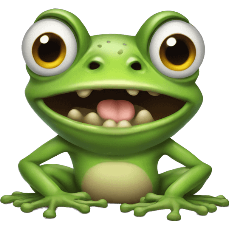 freaky frog emoji