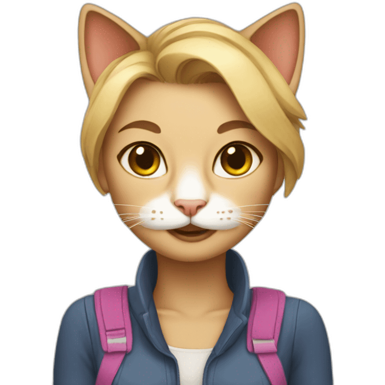 Cat of women emoji