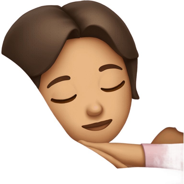 Brunette girl sleeping emoji