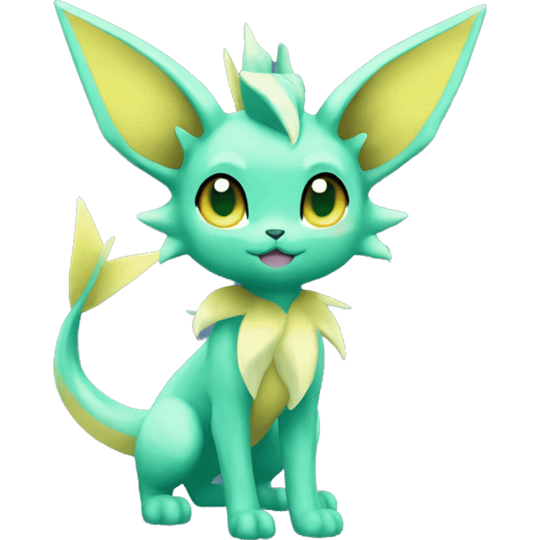 Vaporeon-Leafeon full body emoji